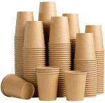 200 Pack Brown Disposable Paper Coffee Cups