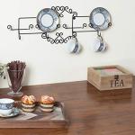 Vintage Black Metal Cup and Saucer Rack