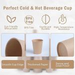 200 Pack Brown Disposable Paper Coffee Cups