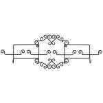 Vintage Black Metal Cup and Saucer Rack