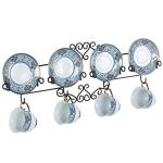 Vintage Black Metal Cup and Saucer Rack