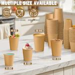 200 Pack Brown Disposable Paper Coffee Cups