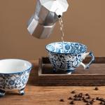 Surlama Vintage Blue Coffee Mugs Set of 2