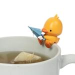 Cute Fishing Duck Tea Bag Holder and Rest