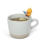 Cute Fishing Duck Tea Bag Holder and Rest