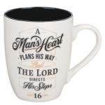 Inspirational Scripture Mug for Men with Gold Accents