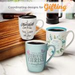 Inspirational Scripture Mug for Men with Gold Accents