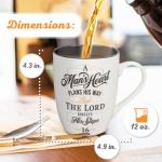 Inspirational Scripture Mug for Men with Gold Accents