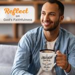 Inspirational Scripture Mug for Men with Gold Accents