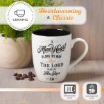 Inspirational Scripture Mug for Men with Gold Accents