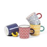 Set of 4 Assorted Espresso Cups for Coffee