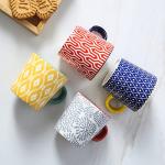 Set of 4 Assorted Espresso Cups for Coffee