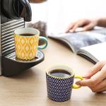 Set of 4 Assorted Espresso Cups for Coffee