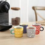 Set of 4 Assorted Espresso Cups for Coffee
