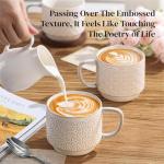 DOWAN 12oz Ceramic Coffee Mugs - Set of 4