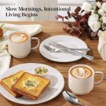 DOWAN 12oz Ceramic Coffee Mugs - Set of 4