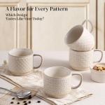 DOWAN 12oz Ceramic Coffee Mugs - Set of 4