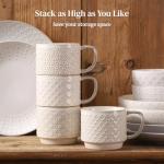 DOWAN 12oz Ceramic Coffee Mugs - Set of 4