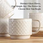 DOWAN 12oz Ceramic Coffee Mugs - Set of 4