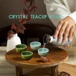 Blue Jade Tea Cup Set - Healing Crystal Bowls