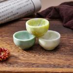 Blue Jade Tea Cup Set - Healing Crystal Bowls