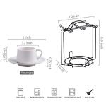 YHOSSEUN Espresso Cups Set with Saucers - 6 Pack
