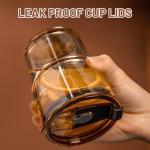 Reusable 13oz Tumbler with Straw and Lid (Amber 2 Pack)