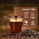 Reusable 13oz Tumbler with Straw and Lid (Amber 2 Pack)