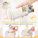 Insulated Cat-Themed Coffee Tumbler with Straw