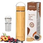 Bamboo Tea Infuser Bottle with Lid - 17 oz