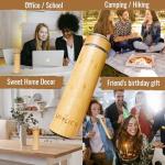 Bamboo Tea Infuser Bottle with Lid - 17 oz