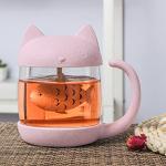 BigNoseDeer Cute Cat Tea Cup with Fish Infuser