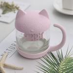 BigNoseDeer Cute Cat Tea Cup with Fish Infuser