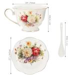 Foraineam Floral Tea Cup and Saucer Set