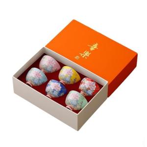 Chinese Ceramic Tea Cup Set with Floral Patterns