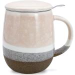 YumKubis Ceramic Tea Mug with Infuser, Pink