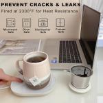 YumKubis Ceramic Tea Mug with Infuser, Pink