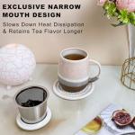 YumKubis Ceramic Tea Mug with Infuser, Pink