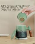ZENS Ceramic Tea Mug with Infuser and Lid