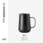 Simple Modern Travel Coffee Mug with Lid and Handle | Reusable Insulated Stainless Steel Coffee Tumbler Tea Cup | Gifts for Women Men Him Her | Voyager Collection | 12oz | Midnight Black
