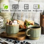 Miamolo Stackable Coffee Mug Set with Spoons