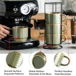 Miamolo Stackable Coffee Mug Set with Spoons