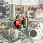 Miamolo Stackable Coffee Mug Set with Spoons