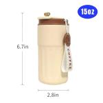 15 oz Stainless Steel Coffee Mug with Temperature Display