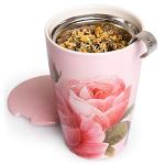 Double-Walled Ceramic Tea Cup with Infuser
