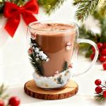 Unique Double-Walled Christmas Coffee Mugs Set of 4