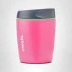 Owala SmoothSip Insulated Stainless Steel Coffee Tumbler, Reusable Iced Coffee Cup, Hot Coffee Travel Mug, BPA Free, Perfect for Cappuccino, 10 oz, Pink (Watermelon Breeze)