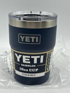 YETI Rambler 16 oz Stackable Tumbler, Vacuum Insulated, Stainless Steel with MagSlider Lid, Navy