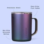 Corkcicle Triple Insulated Coffee Mug with Lid and Handle, Dragonfly, 16 oz – Stainless Steel Travel Mug Keeps Beverages Hot for 3+ Hours – Non-Slip, Easy-Grip, Spill-Resistant Tumbler