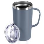 Grey Insulated 19oz Travel Coffee Mug with Lid